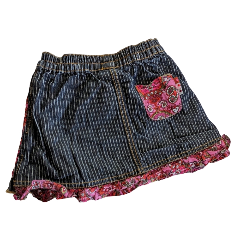 Oilily Angel Face Peek A Boo Denim Skirt - Picture 6 of 8